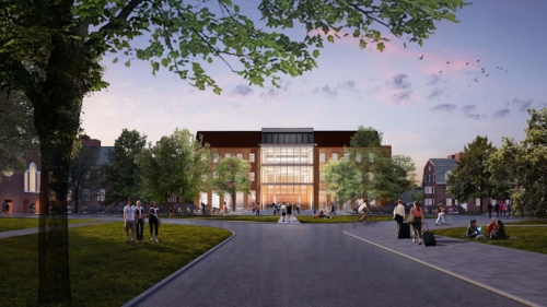 An architect's rendering of the new Arthur L. Irving Institute