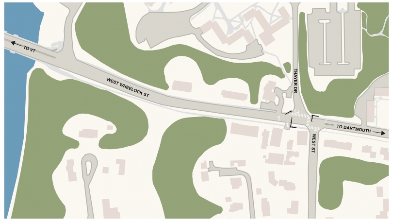 Wheelock-Thayer-West intersection map.